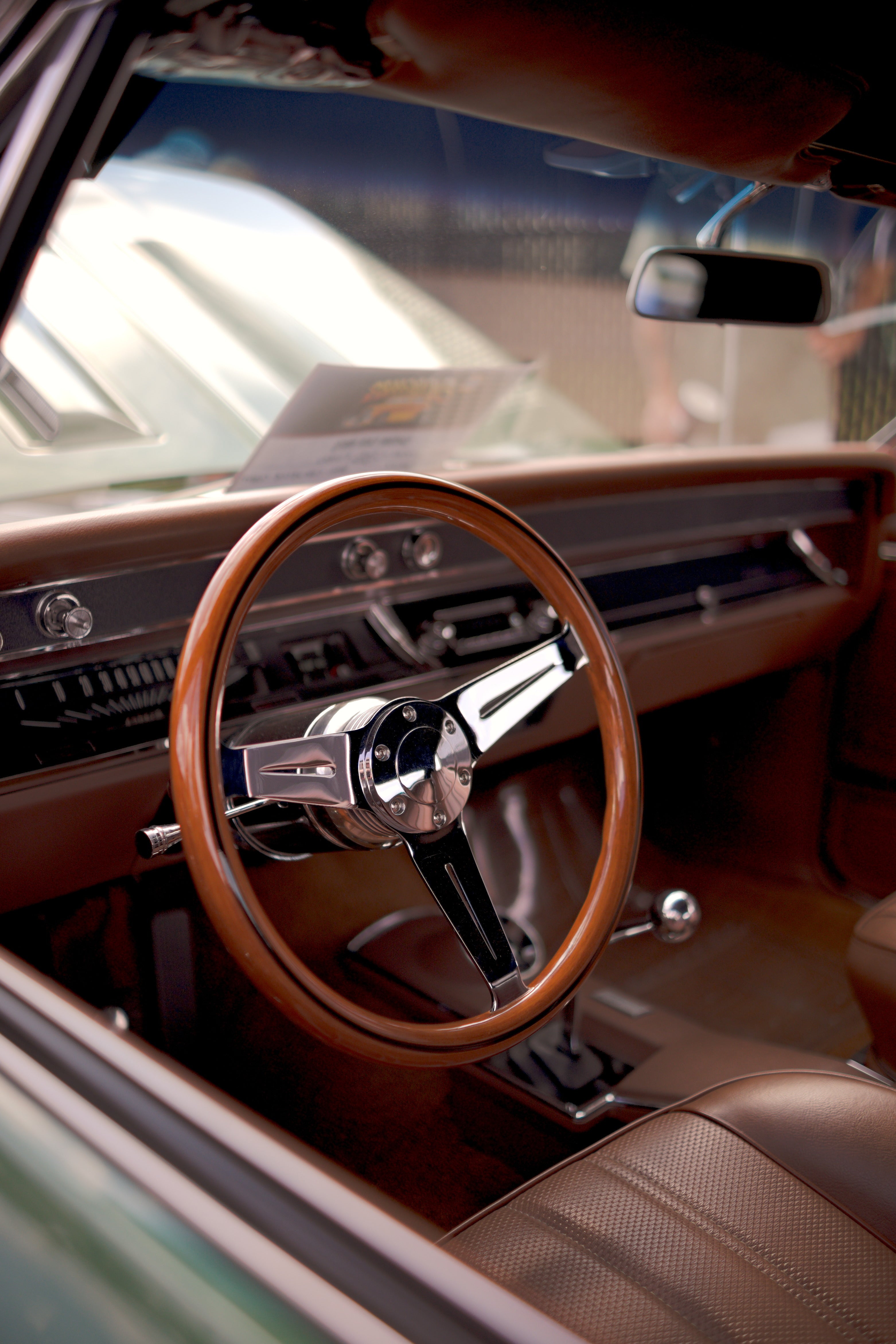 Close-up of a classic car's steering wheel and dashboard Acacia Cinematography. Tampa, Fl. 
